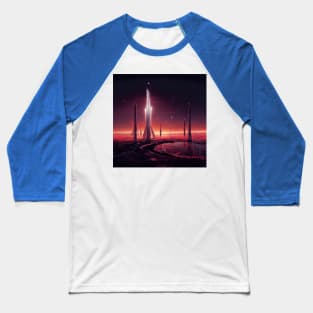 Interplanetary Spaceport Baseball T-Shirt